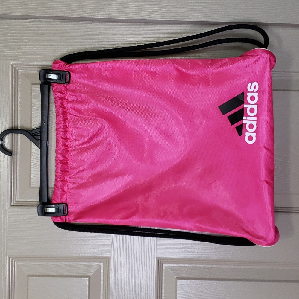 Adidas pink and black shoulder sling back bag backpack